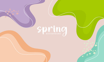 Abstract art background vector. botanical leaves spring background, organic shapes Vector background for banners, posters, Web and packaging.