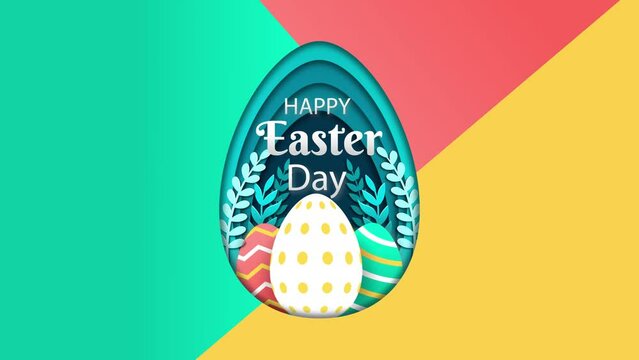 Happy Easter Day Animation 4k