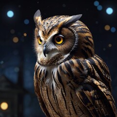 Whispers of the Night An Enigmatic Encounter with a Wise Owl