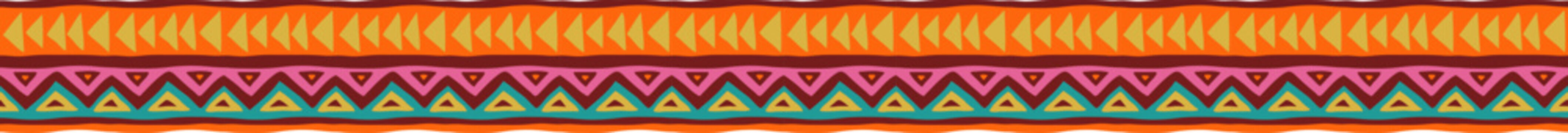 Decorative border with tribal pattern