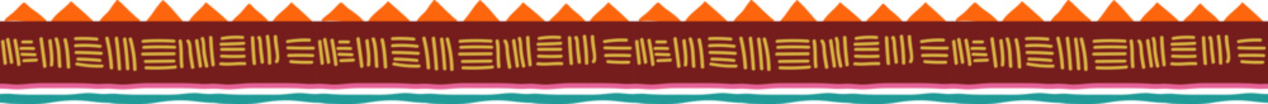 Decorative border with tribal pattern