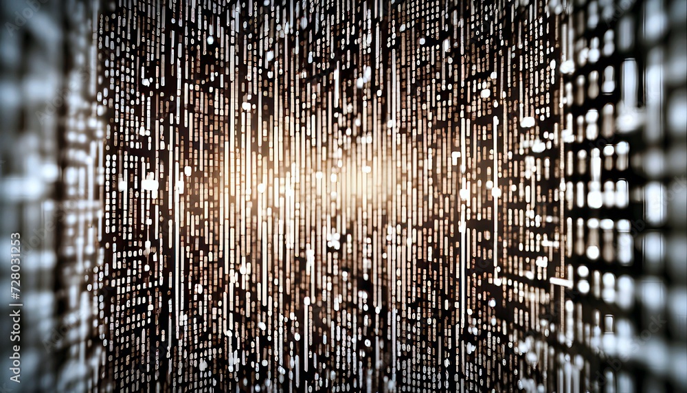 Poster abstract digital data stream visualization
