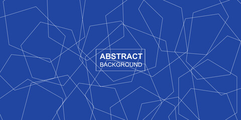 Modern abstract polygonal line seamless brutalism blue background. Vector illustration template banner poster design