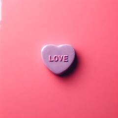 Obraz premium Candy Heart with Message