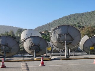 A view from satellite dishes