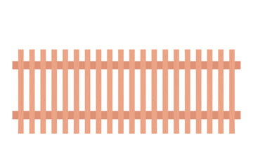 Rustic wooden fence for a summer residence