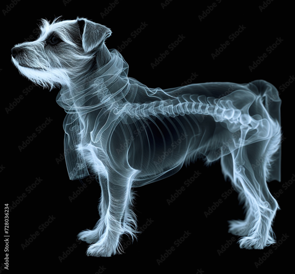 Poster x ray of a dogs body