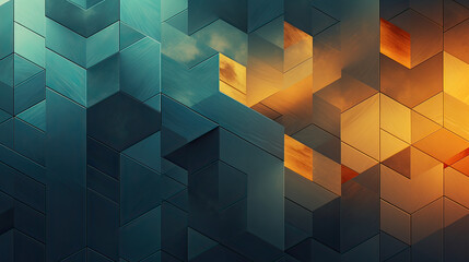 Subtle geometric patterns gently shifting and transforming, a mesmerizing and visually engaging background Ai Generative