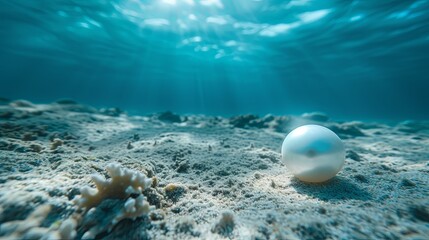 Obraz na płótnie Canvas Sealife and pearl on sea bottom wallpaper background 