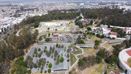 DRONE FLIGHT IN THE FORTS OF LORETO AND GUADALUPE IN PUEBLA MEXICO