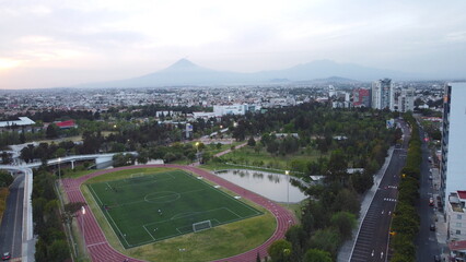 DRONE FLIGHT THE CITY OF SAN ANDRES CHOLULA PUEBLA MEXICO