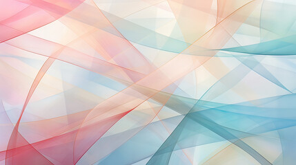 Obraz premium Intersecting geometric patterns in soft pastel tones, forming a visually intriguing and contemporary abstract background Ai Generative