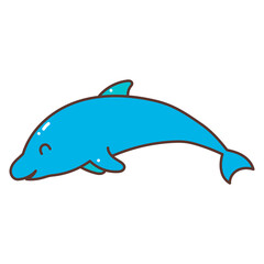 dolphin doodle cartoon