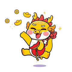 Little dragon gives out money