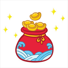 illustration of a jar with coins