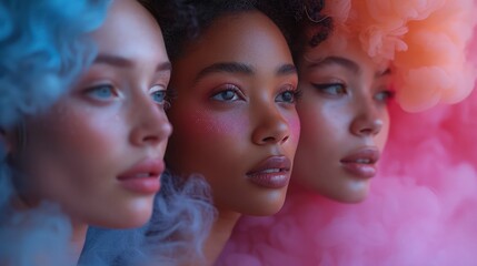 Obraz premium Close-up photo of woman beauty of diversity and inclusion. The spirit of Zero Discrimination Day.