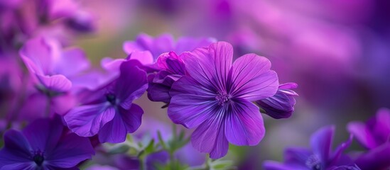 Close-Up of Purple Garden Flowers in Stunning Detail