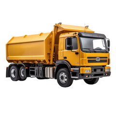 Garbage truck on white or transparent background