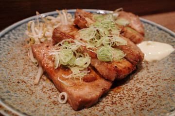 Yaki ChaShu, Slice Japanese Braised pork belly.  