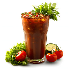 Bloody mary isolated on white background, png
