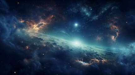 Obraz premium Swirling Galaxies in Space