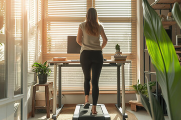 Woman at home office