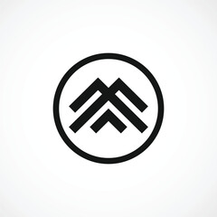 Modern M letter abstract logo design concept isolated vector template illustration