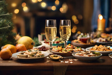 A festive table filled with delicious appetizers