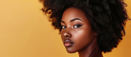 Fashionable African Girl with Stylish Afro Hairstyle