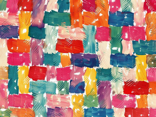 Abstract colorful pattern with different strokes