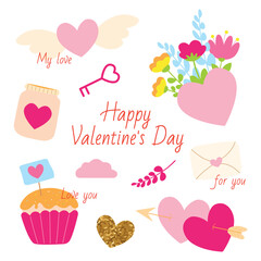 Collection of Valentine's Day elements