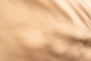 Peach cream color backdrop with plant shadows, abstract defocused photography