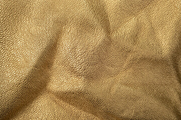 Animal skin, genuine leather texture painted with gold, abstract backdrop, soft focus