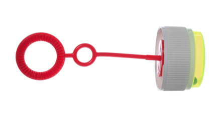 Toy blower, round bubble wand, toy for children isolated on white, clipping 
