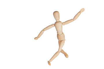 wooden puppet Used for modeling human gestures.