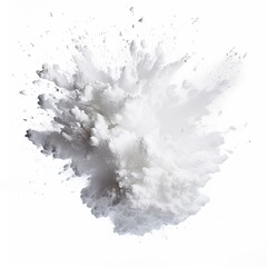 Blow out isolated on white background, abstract powder splatted on white