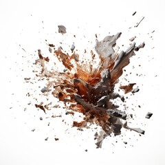 Blow out isolated on white background, abstract powder splatted on white