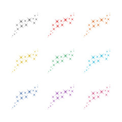 Stars icon Template icon isolated on white background. Set icons colorful