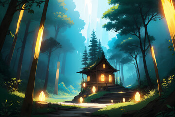 fairy tale house - Ai Generated