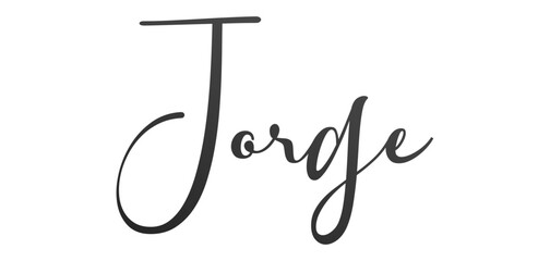 Jorge - black color - name written - ideal for websites,, presentations, greetings, banners, cards, books, t-shirt, sweatshirt, prints, cricut, silhouette, sublimation	

 - obrazy, fototapety, plakaty
