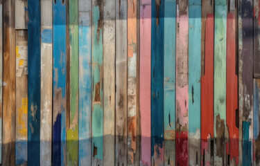 Obraz premium Background wood, wooden boards colorful