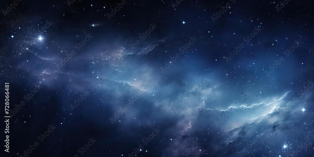 Wall mural galaxy space universe cosmic sky with many stars. abstract blue color astronomy background decorativ