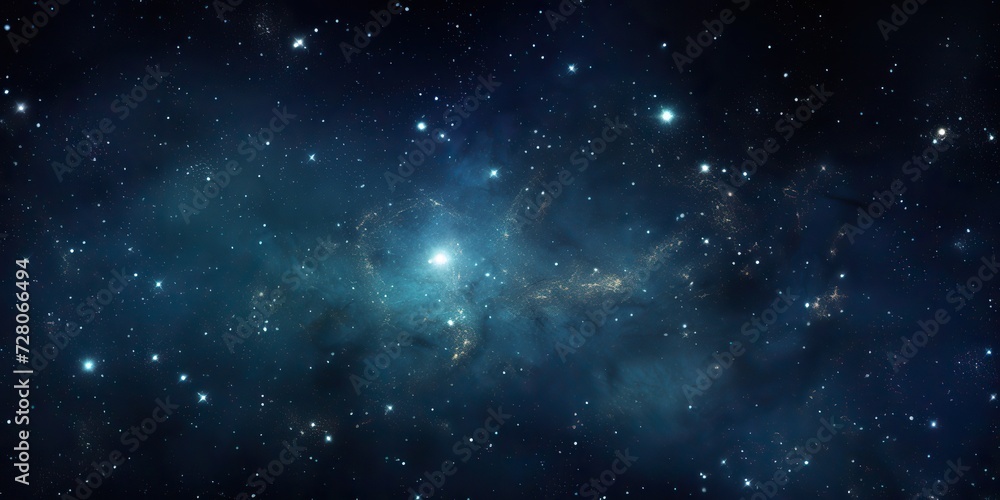 Wall mural galaxy space universe cosmic sky with many stars. abstract blue color astronomy background decorativ