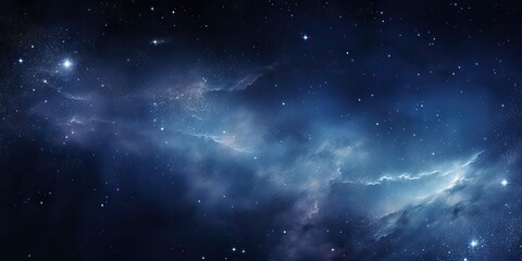 Fototapeta premium Galaxy space universe cosmic sky with many stars. Abstract blue color astronomy background decorative