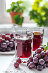 delicious grape juice close-up