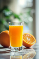 delicious healthy orange juice close-up
