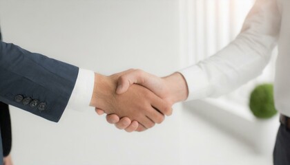 close up of hand shaking business men