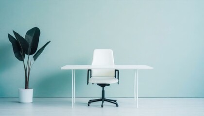 Elegance in Simplicity: Minimal Office Chair and Table Ensemble