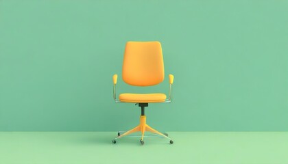 Minimalist Comfort: Stylish Office Chair in a Simplistic Setting