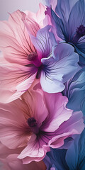 Soft pink and blue floral wallpaper.  Phone wallpaper. 